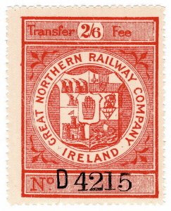 (I.B) Great Northern Railway (Ireland) : Transfer Fee 2/6d