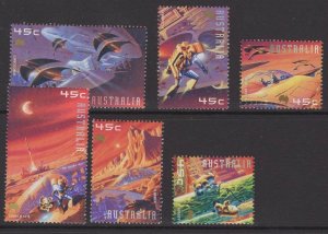 AUSTRALIA SG2043/8 2000 EXPLORATION OF MARS MNH