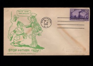 USA Patriotic WWII Anti Hitler Uncle Sam VE Day Washington DC May 8 1945 Cover 3