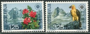 YUGOSLAVIA Sc#1042-1043 1970 Nature Protection Complete Set OG Mint NH