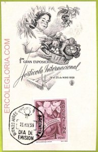 ad3264 - ARGENTINA - Postal History - MAXIMUM CARD - 1959 -  Vegetables