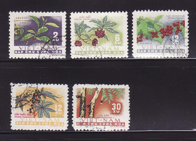 North Vietnam 190-194 Set U Plants, Crops