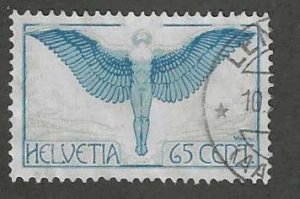 Switzerland #C10 used single, Allegorical figure of flight, issued 1924