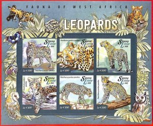 A4807 - SIERRA LEONE - ERROR IMPERF: 2015, leopards, snakes,...-