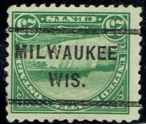 1922-26 25c NIAGRA FALLS local precancel from MILWAUKEE WI. Uncommon as INVERT!