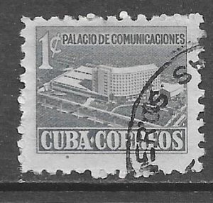 Cuba RA16: 1c Proposed Communications Building, used, F-VF