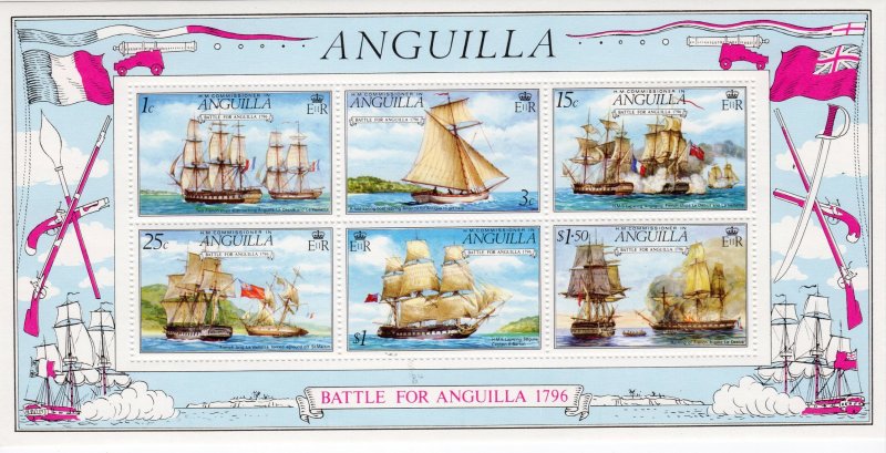 Anguilla 1975 Sc#264a Bicentenary of Batle of Anguilla Souvenir Sheet MNH