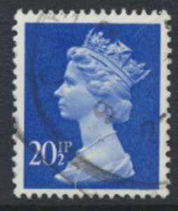 GB  Machin 20½p X961 Phosphor paper  Used SC# MH116 see scan and details