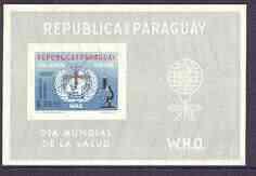 Paraguay 1962 Malaria Eradication imperf m/sheet unmounte...