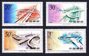 China Motorway Interchanges 4v 1995 MNH SC#2575-2578 SG#3985-3988 MI#2612-2615