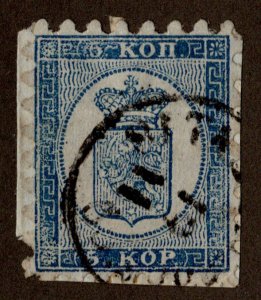 Finland Scott 4 Used with short perforations.