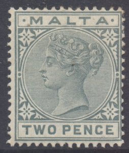 Malta Scott 10 - SG23, 1885 Victoria 2d MH*