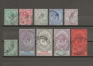 GIBRALTAR 1912/27 SG 76/85 USED Cat £425