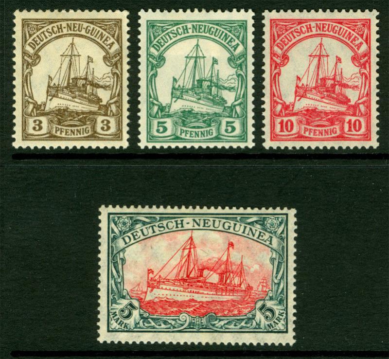 German Colonies - NEW GUINEA 1914 Kaiser's YACHT set Sc# 20-23 mint MH