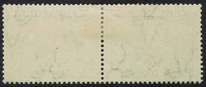 SOUTH AFRICA 1933 UNION BUILDINGS 2D BLUE & VIOLET PAIR HYPHENATED  PRINTING