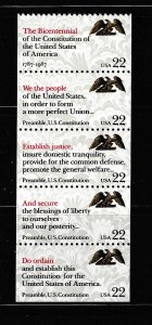United States 2359a Booklet Pane Set MNH Constitution