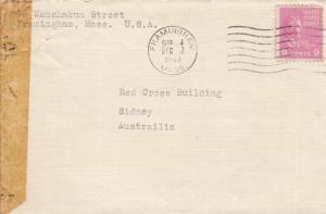 1943, Farmington, MA to Sidney, Australia, Censored (C2292)