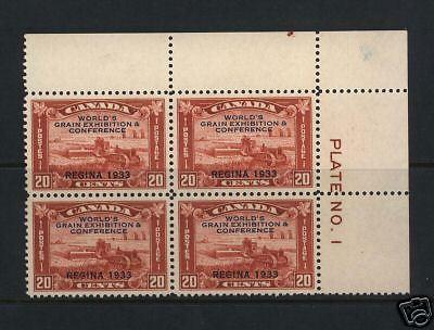 Canada #203 XF/NH Plate #1 Block