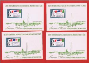 #1311  MNH OG  4 SIPEX Souvenir Sheets  Free S/H