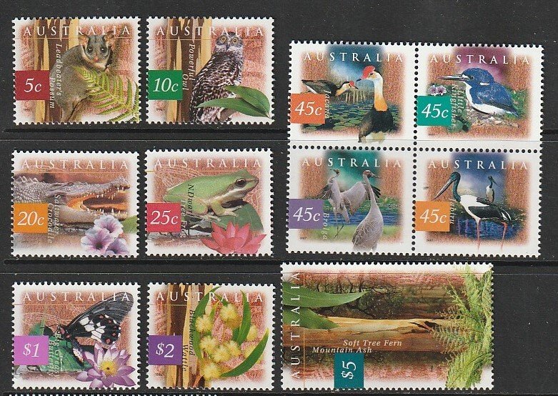 1996 Australia - Sc 1524-34 - MNH VF - Flora and Fauna