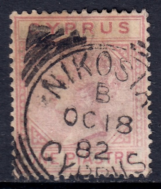 Cyprus - Scott #12 - Used - Ink bleed from cancellation - SCV $37.50