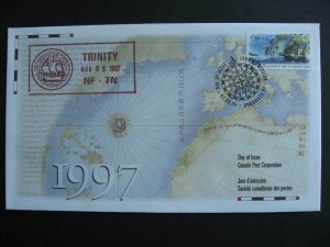 Canada John Cabot Sc 1649 FDC first day cover overprinted Trinity Aug 9 97 NF-TN