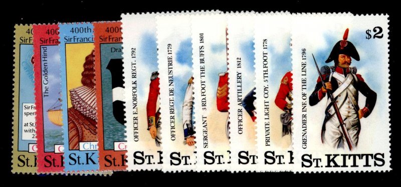 St. Kitts #173-6/198-203  Single (Complete Set)