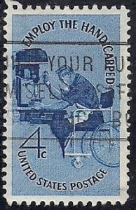 1155 4 cent Employ the Handicapped VF used