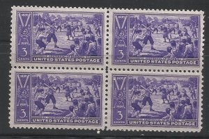 855 3c Block of 4 MNH F/VF Centering