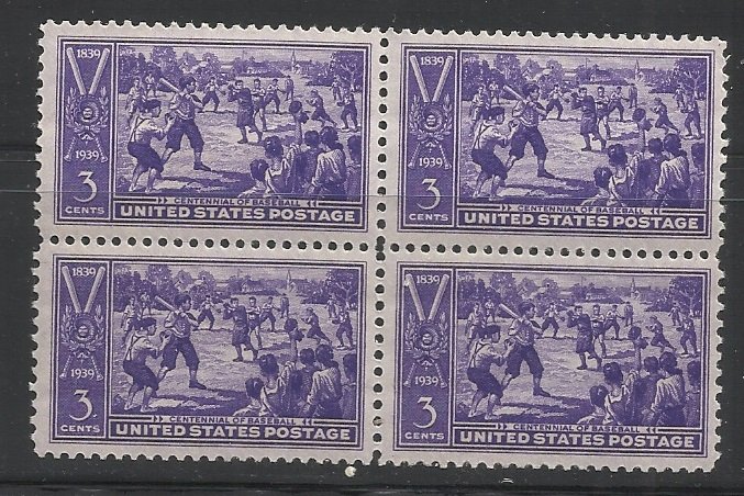 855 3c Block of 4 MNH F/VF Centering