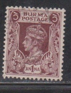 BURMA Scott # 22 Used - KGVI