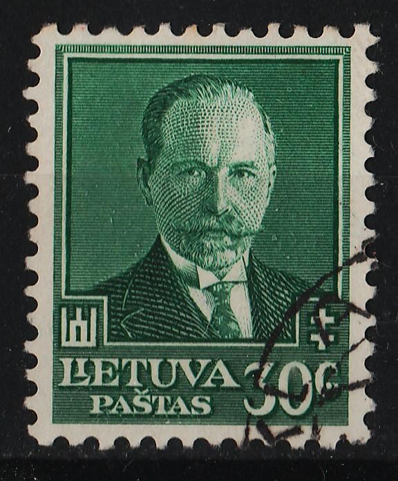 Lithuania 1934 60th Birthday of President Antanas Smetona 30c (1/3) USED