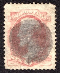 1873, US 6c, Lincoln, Used, Sc 159