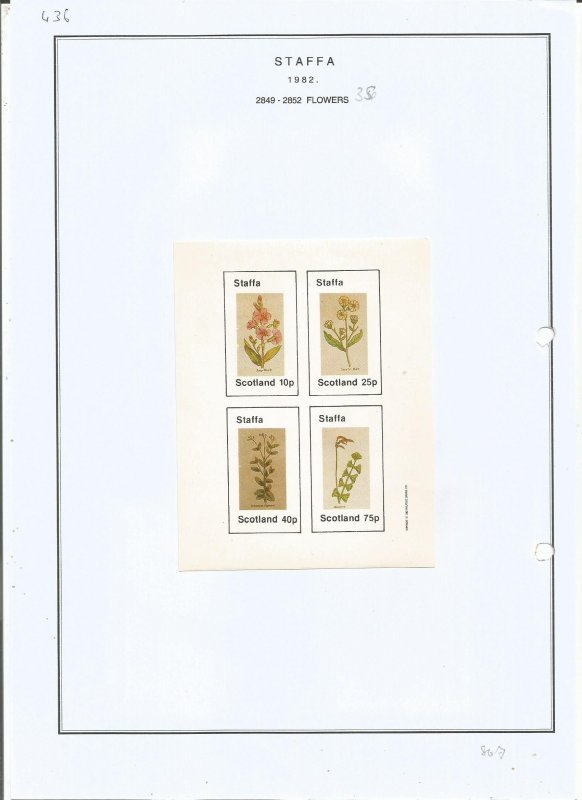 STAFFA - 1982 - Flowers - Sheets - Mint Light Hinged - Private Issue