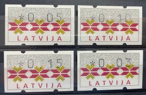 (4600) LATVIA 1995 : AUTOMATENMARKEN FULL SET - MNH VF