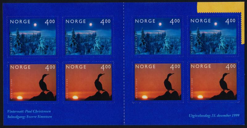 Norway 1243b Booklet MNH Millennium, Art, Birds