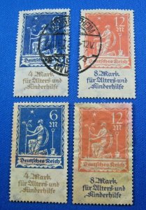 GERMANY 1922  -  SCOTT # B3-B4  -  USED  - LOT OF 2 SETS