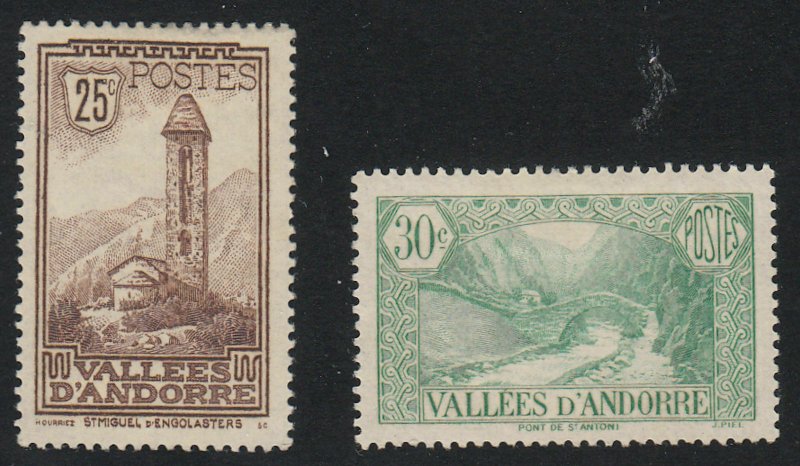 Andorra-French - 1932 - SC 30,32 - H