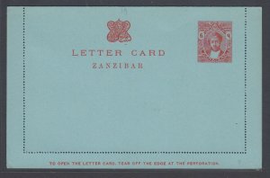 Zanzibar, 6c Red bin Harub unused letter card