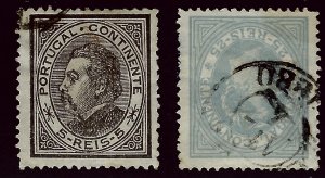 Portugal SC#52-53 Used F-VF hr SCV$33.00...Worth a close look!!