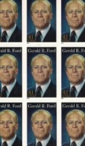 US Stamp #4199 MNH - Gerald R. Ford Modified Press Sheet of 2 panes of 20