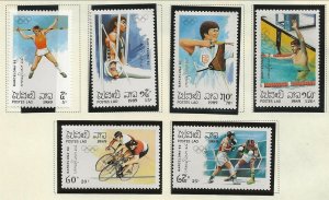 LAOS Sc 926-32 NH issue of 1989 - SET+S/S - OLYMPICS