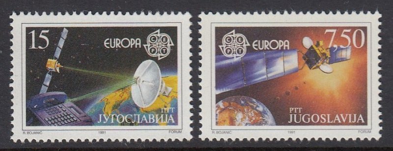 Yugoslavia 2096-7 Europa Satellites mnh