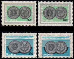 1979 Uruguay silver coin centenary observe and reverse #1054 - 1057  ** MNH