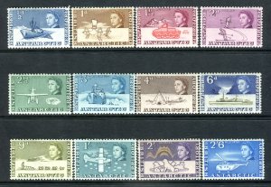 British Antarctic Territory 1963 QEII. Short set to 2/6d. MLH. SG1-12.