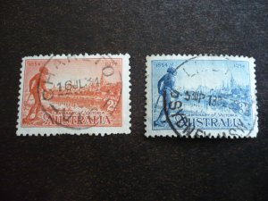 Stamps - Australia - Scott# 142-143 - Used Part Set of 2 Stamps