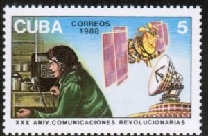 CUBA Sc# 3007  RADIO REBELDE  Ernesto Che Guevara  1988  MNH