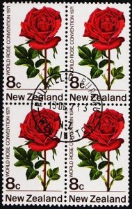 New Zealand. 1971 8c (Block of 4) S.G.969 Fine Used