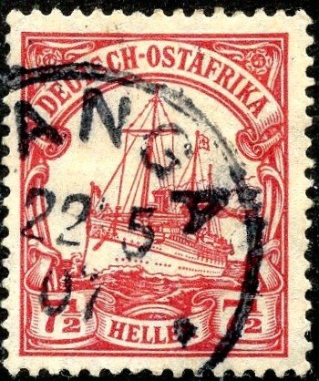 German East Africa, Scott #33, Used, with Tanga cancel