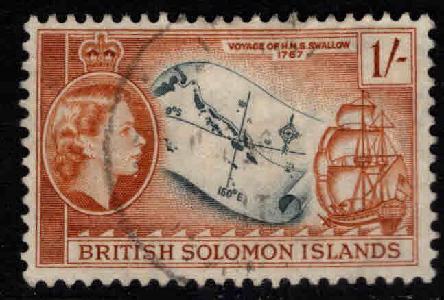 Solomon Islands Scott 99 Used ship stamp